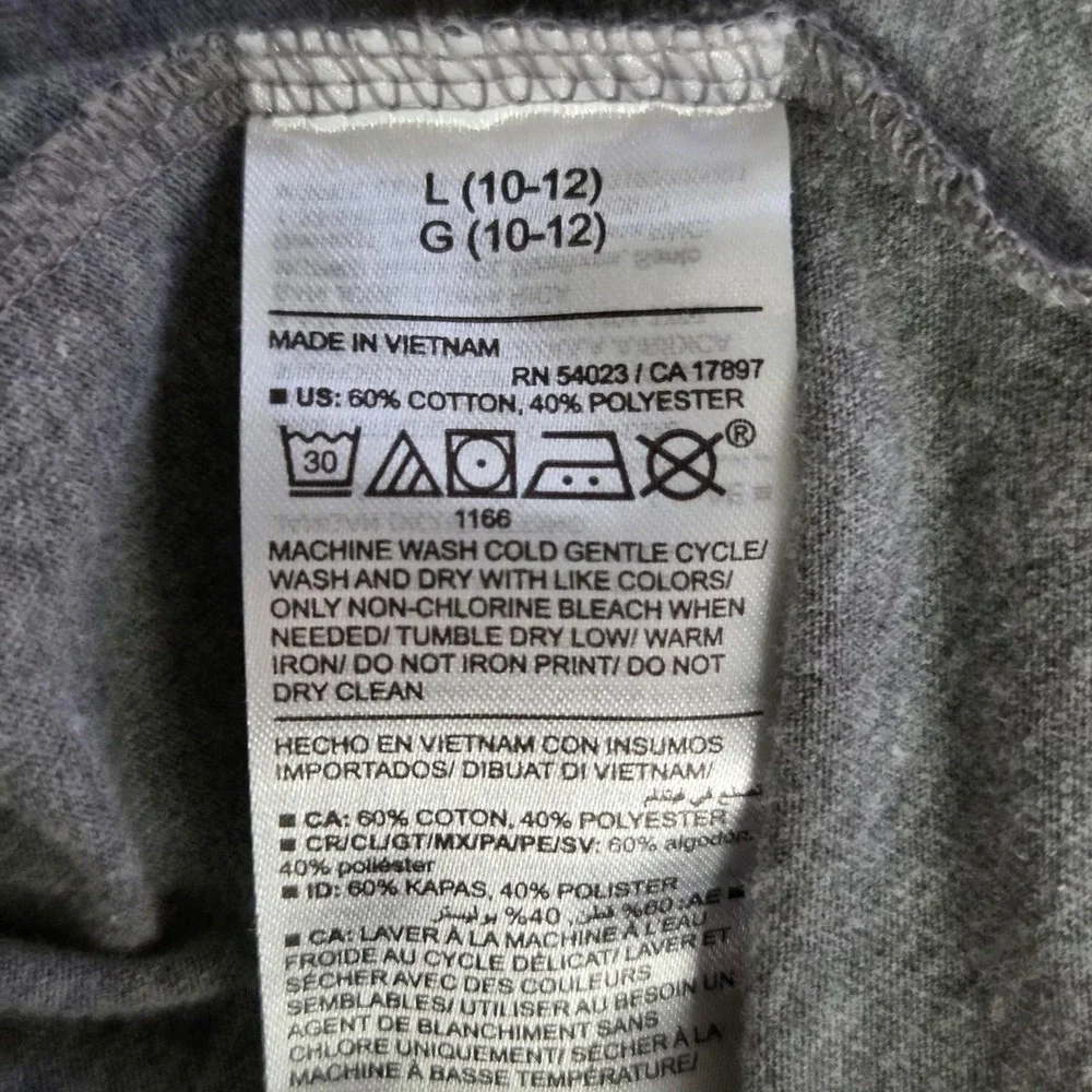 Old Navy Polo Shirt Kids 10-12 Gray Tagless Collared Jersey Short Sleeve Top